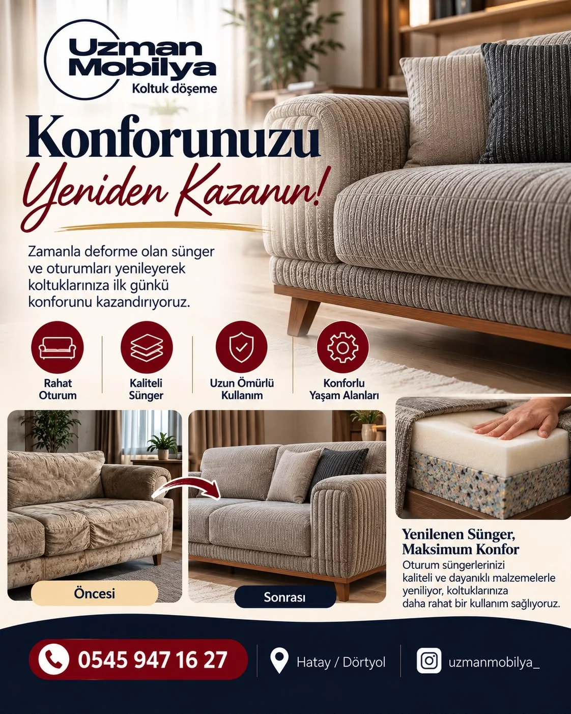 Azganlık koltuk döşeme 